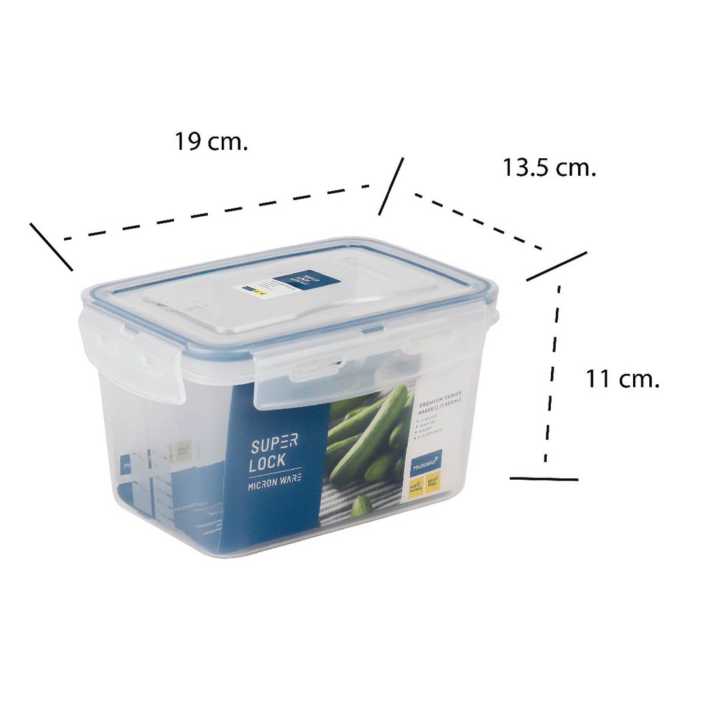 SuperLock Premium Series Antibacterial BPAFree Tall Rectangular Food