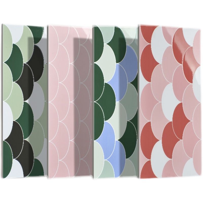 Bright Color Scale Fan-Shaped Tile Kitchen Bathroom Wall Tile 300x600 ...