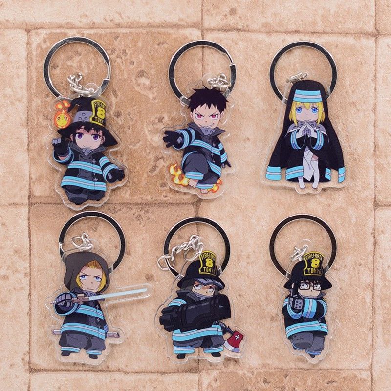 BA Fire Force Acrylic Keychain Anime High Quality Metal Enen no ...