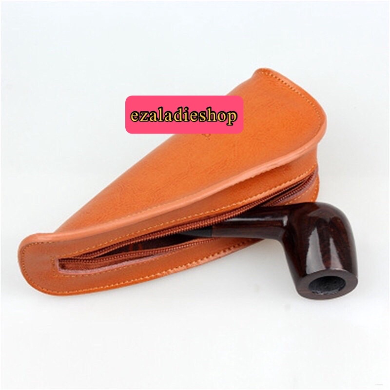 ORIGINAL LEATHER PIPES TOBACCO BEG CASE PORTABLE BROWN EXCLUSIVE ...