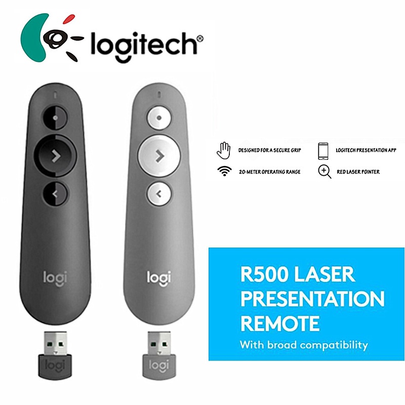Logitech R500Graphite Wireless Laser Presentation Remote Control