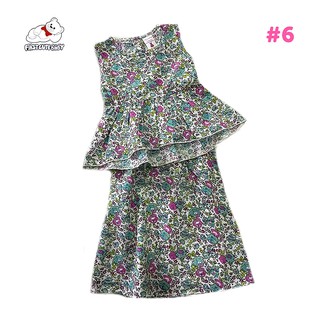 100 Cotton Girl Peplum Kurung Dress 2Pcs Set Baby Cotton Wear