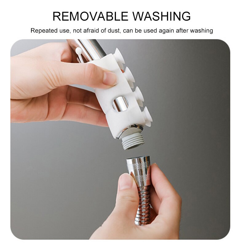 Punch Free Shower Head Holder Wall Mount Silicone Bracket Reusable Stand Strong Vacuum Suction Cup Durable Bathroom Accessories