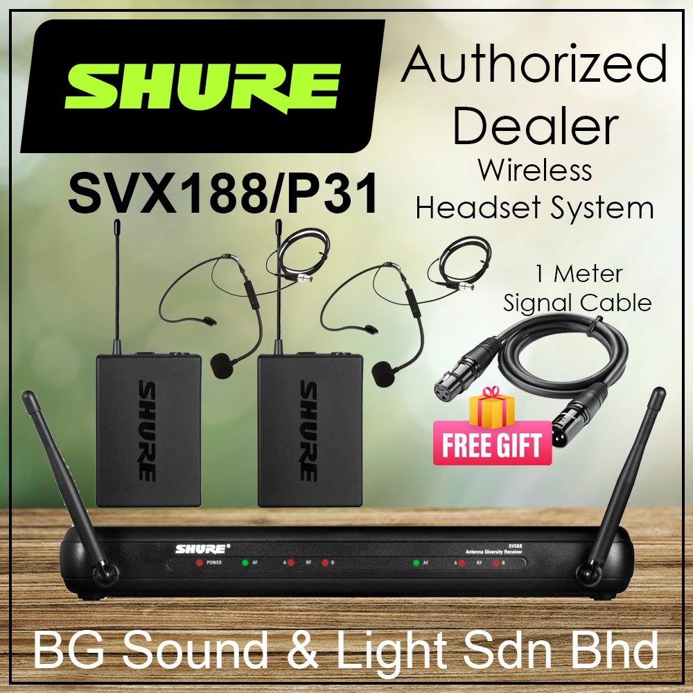 Shure SVX188/P31 Dual Lavalier Wireless Microphone System [Shure