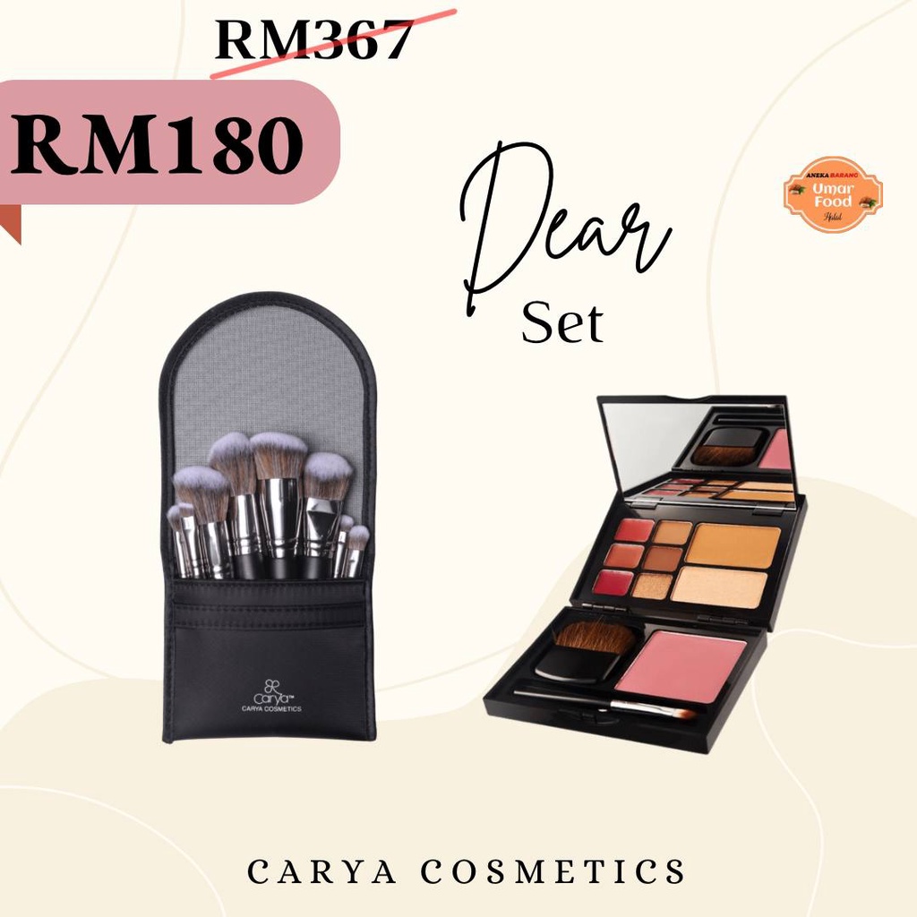 DEAR SET Carya Cosmetics (Makeup kit dan Mini Brush Set) | Shopee Malaysia