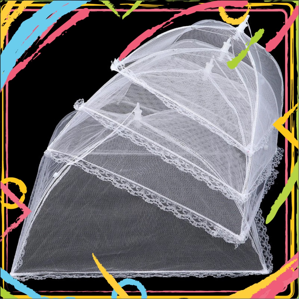 【Luxer】🇲🇾Mesh Food Cover Foldable Kitchen Food Cover Transparent