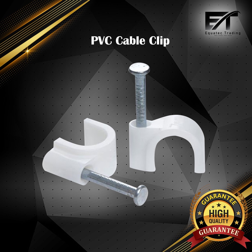PVC Cable Clip 4mm / 5mm / 6mm / 8mm / 10mm / 12mm / 18mm / 20mm / 25mm ...