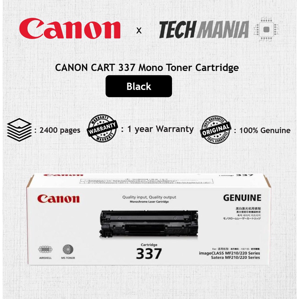 🔥100 Original🔥 Canon Cart 337 Original Mono Laser Toner Cartridge Cart337 Up To 24k Pages 7888