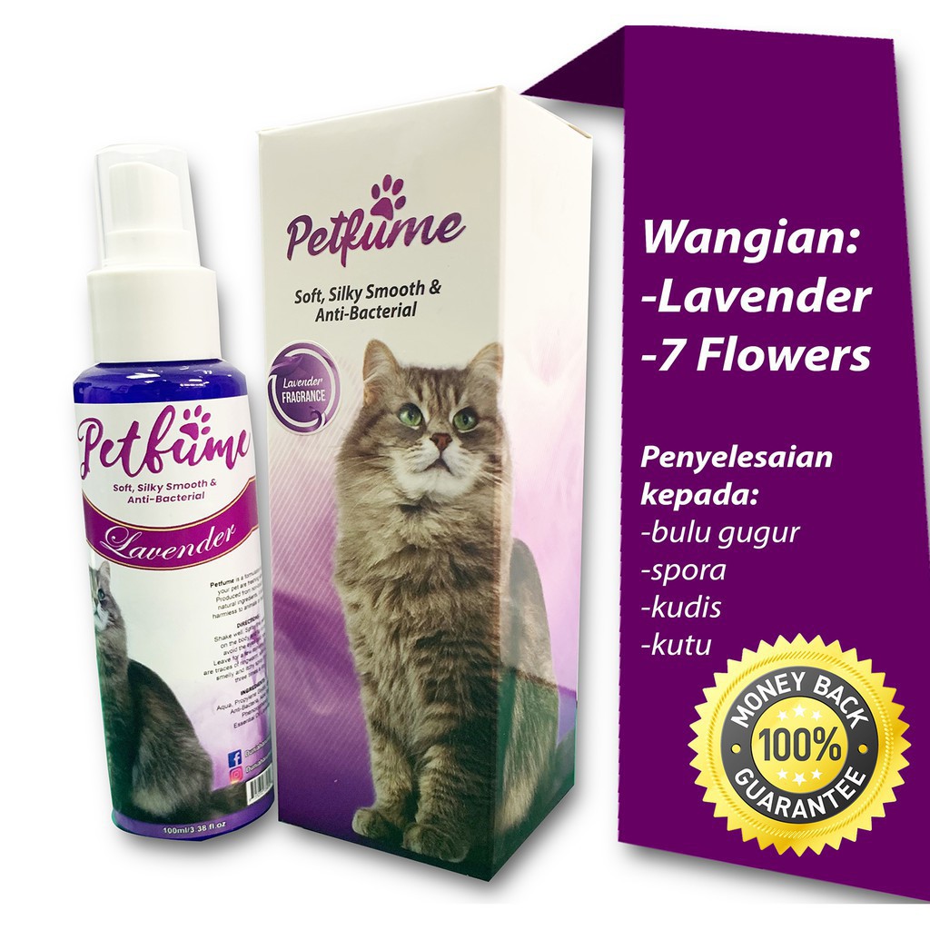PETFUME SPRAY KUCING UBAT KURAP KUCING BULU GUGUR FUNGUS MATA