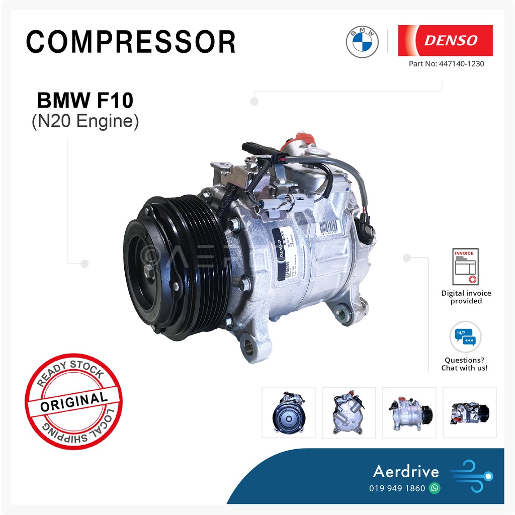 DENSO ORIGINAL BMW 3-SERIES F30 / 5-SERIES F07 /F10 6PK 7SBU17C ...