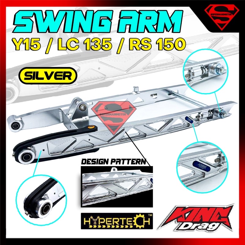 SWING ARM KING DRAG CNC Y15 RS150 Y15ZR RS 150 DESIGN HYPERTECH + 2 INCI ] Shopee Malaysia