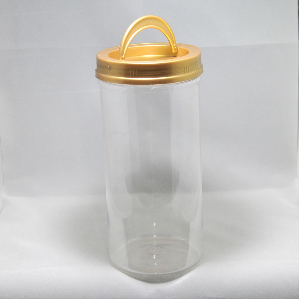 Biscuit Container/cracker barrel with colour lid/Food plastic container