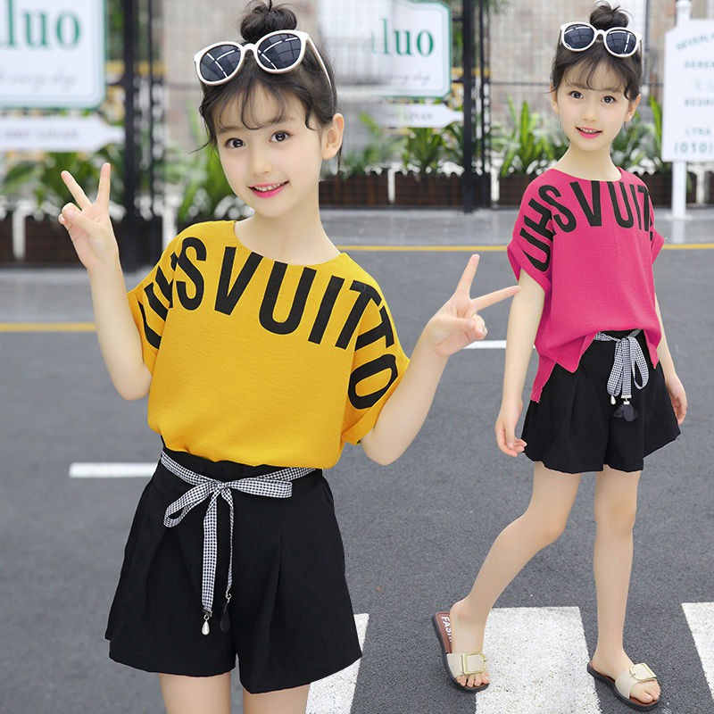 New children s clothing 10 primary school girls summer suit 11 summer children 12 sportswear 13 year old girl Shopee Malaysia