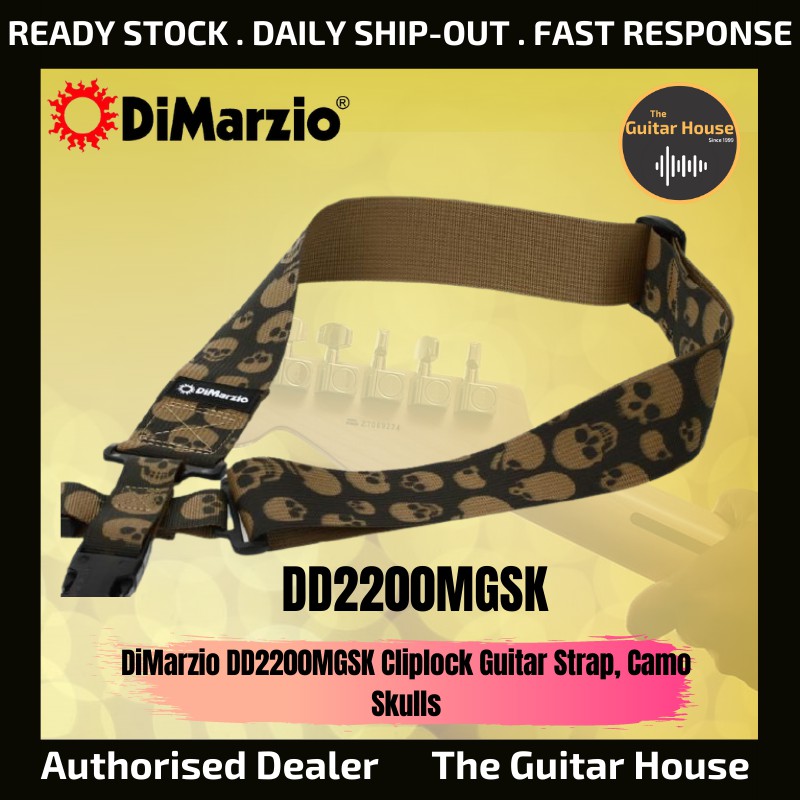 Cintura DiMarzio ClipLock In Cordura - Design Camo Skulls - Foto 8
