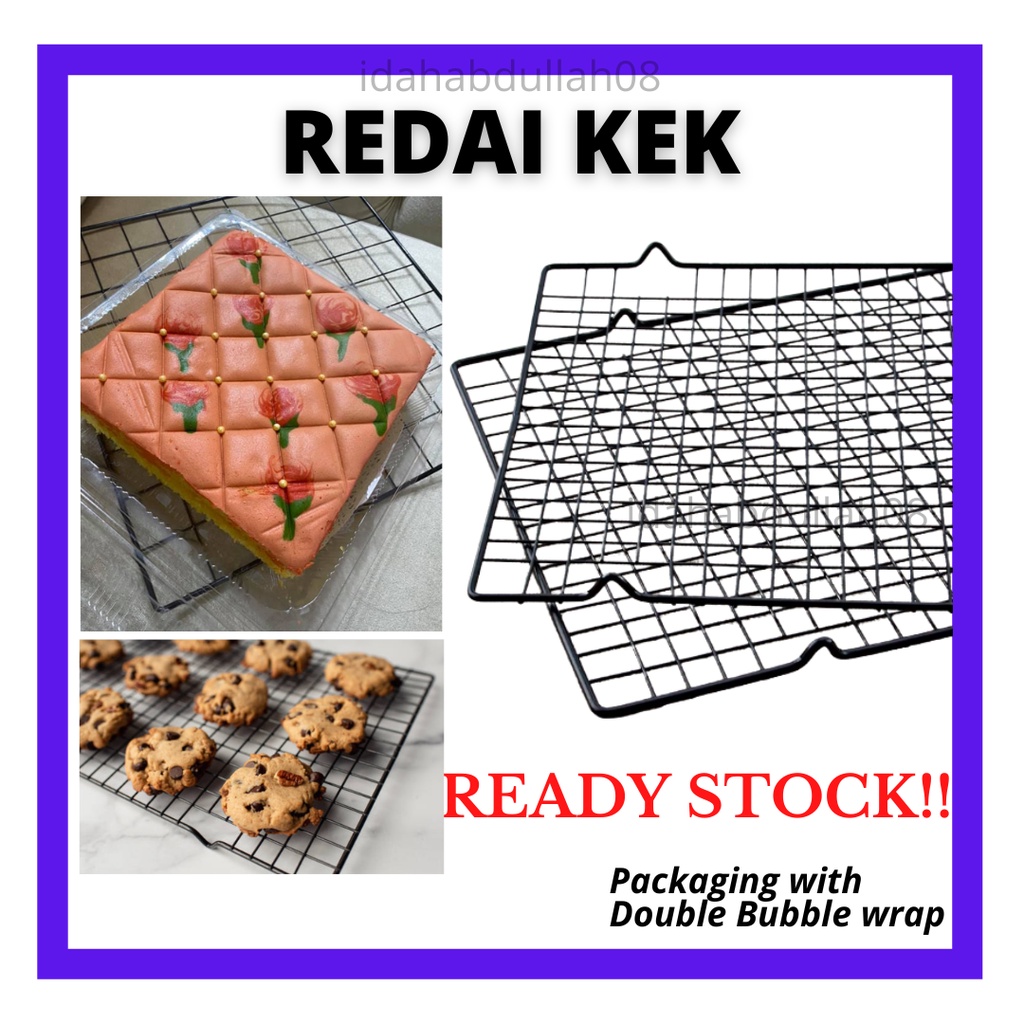 Redai Kek Marble Non Stick Redai Cake Jelita Cooling Rack Biscuit Toast