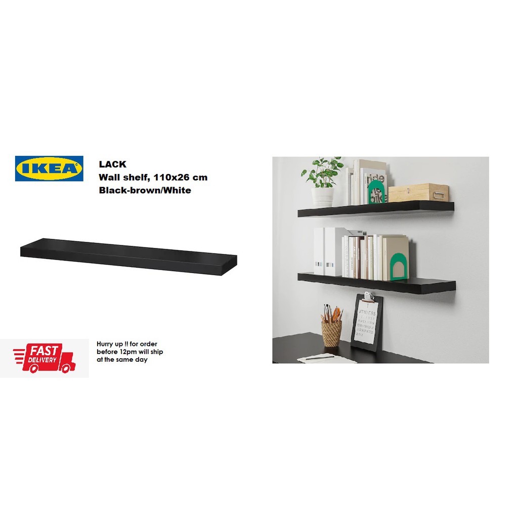 LACK white, Wall shelf, 110x26 cm - IKEA