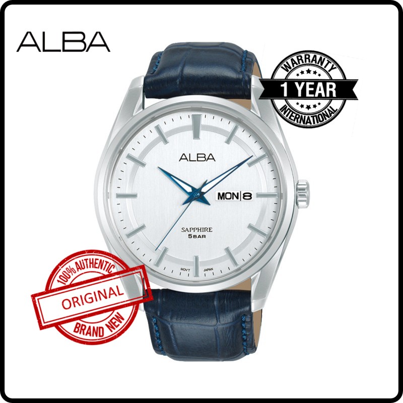 Alba leather outlet watch