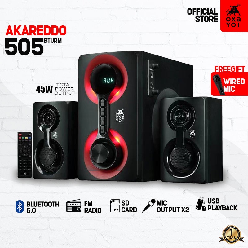 OXAYOI AKAREDDO 505 OXA YOI BTURM Bluetooth Karaoke Speaker (USB, FM