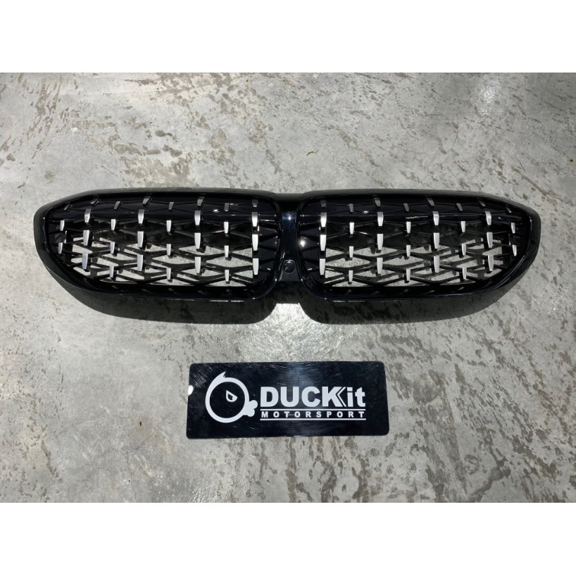 BMW G20 3 series 320i,330i,330e,340i Black Sliver diamond front kidney ...