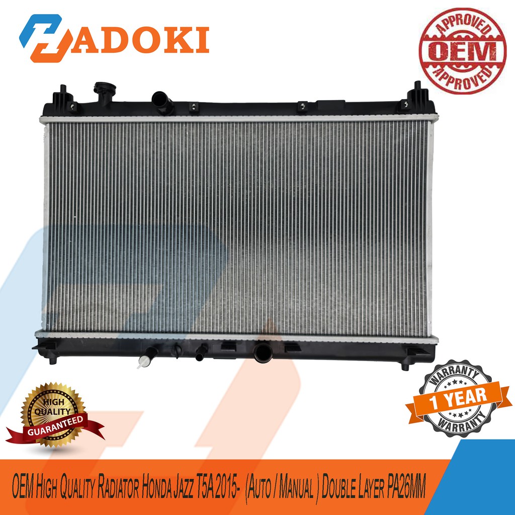 HONDA JAZZ GK5 / T5A 2013-2020' (PA16MM) MANUAL TOP QUALITY RADIATOR ...