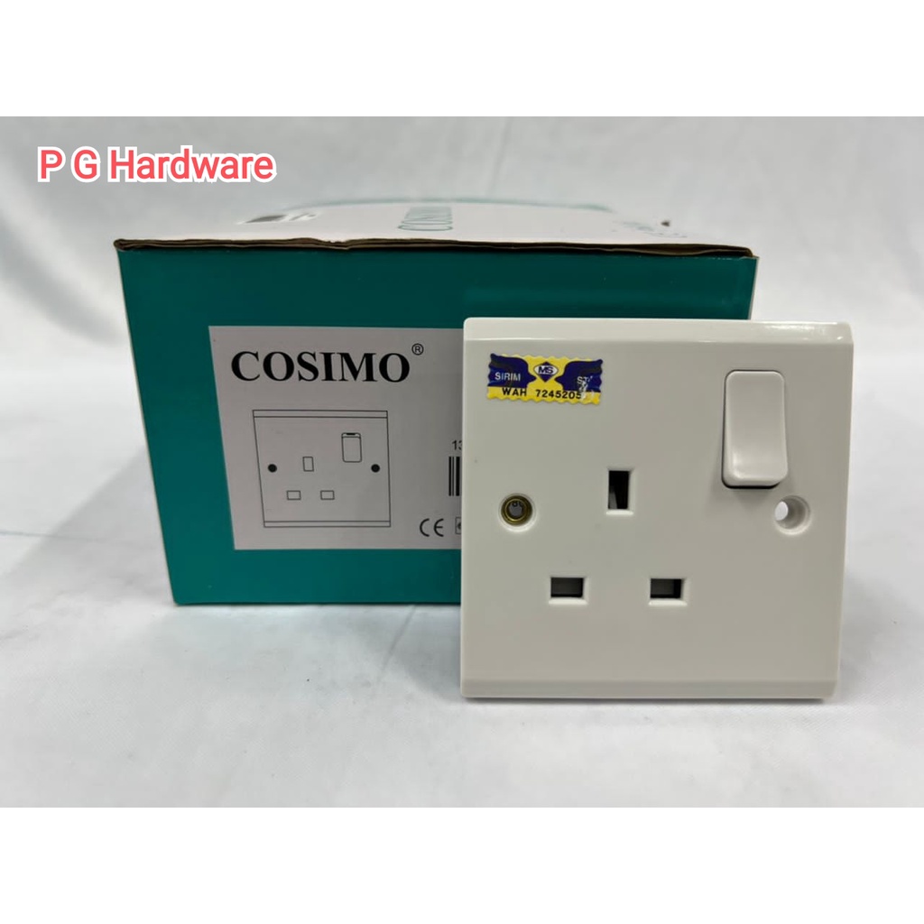 COSIMO 1 Gang Switch Socket @13A | Shopee Malaysia