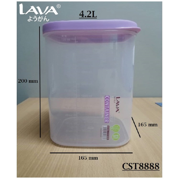 LAVA Multipurpose Container with Scale Air Tight Food Storage / Bekas ...