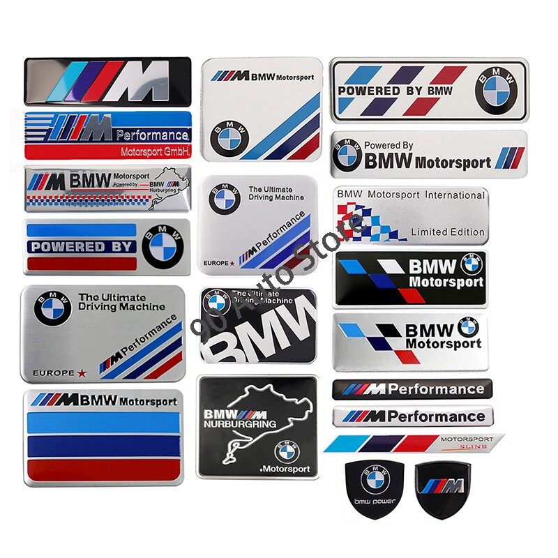 DD21 BMW M Emblem Badge – Rear Tail Body Sticker For M2 M3 M4 M5 M6 (Silver Or Black)