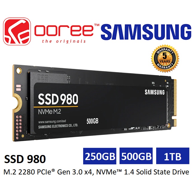  SAMSUNG 980 SSD 500GB PCle 3.0x4, NVMe M.2 2280