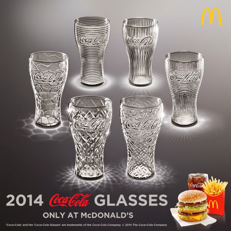 MCDONALDS COCACOLA Modern Glass Collection Limited Edition Complete