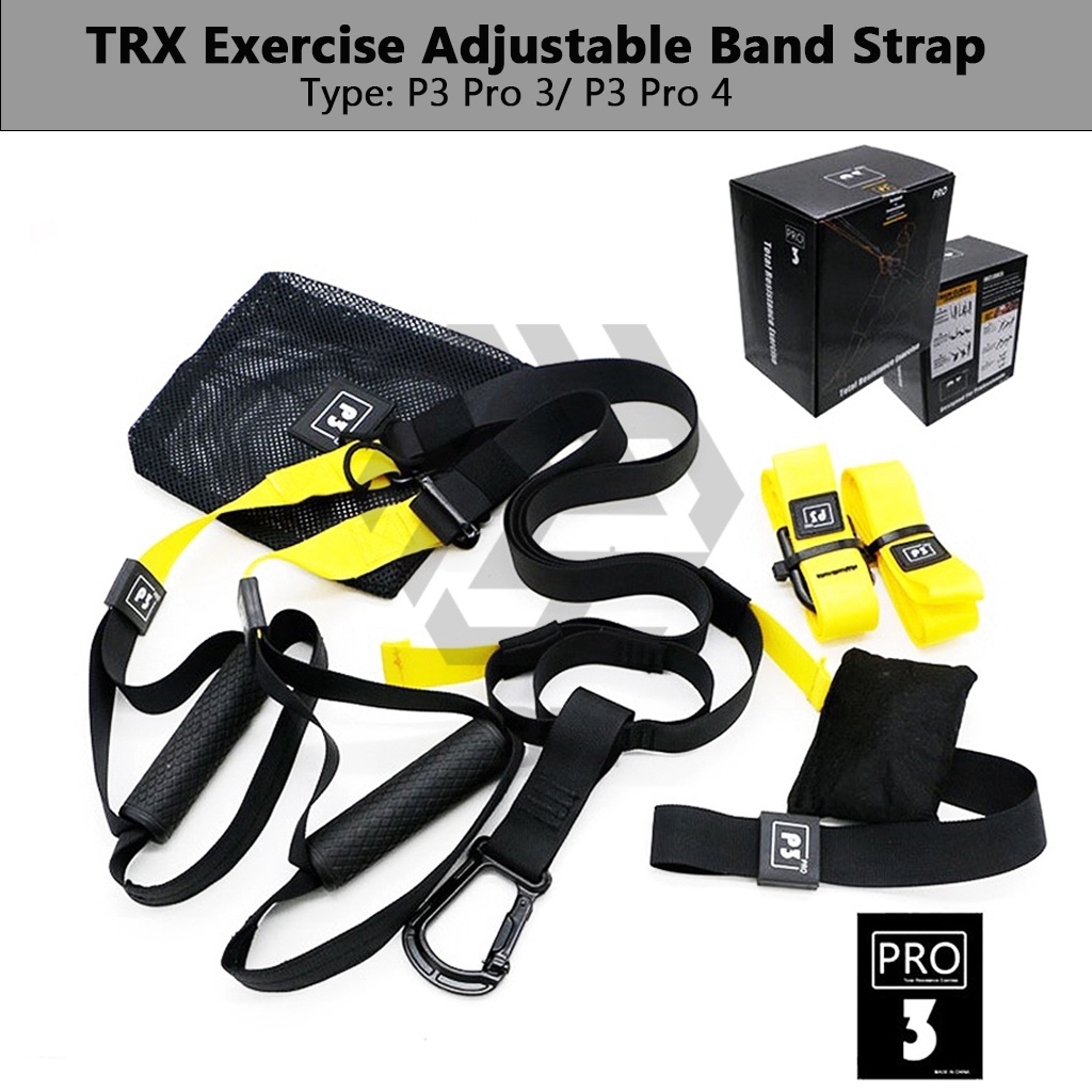 3H Tali TRX Premium Boleh Laras | Suspension Training Strap [Pro 3 & Pro 4]  | Home & Gym Fitness | Shopee Malaysia