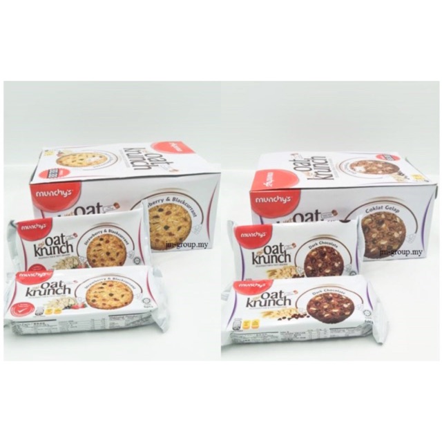 Ready Stock Munchy's Oat Krunch 50g x 12pcs ( Strawberry & Blackcurrant ...