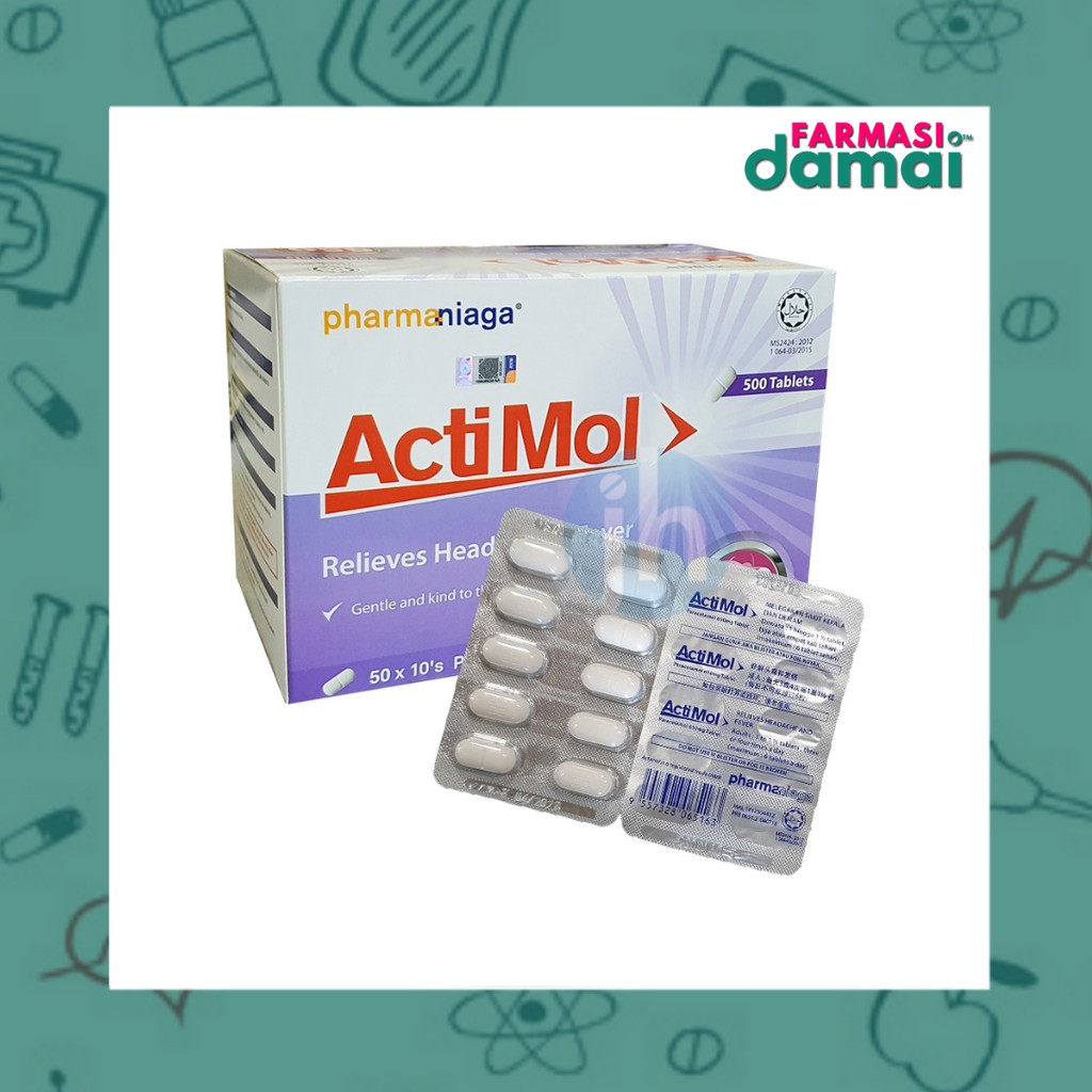 Pharmaniaga Paracetamol Actimol 650mg Tablet 1 Strip 10tablet Shopee Malaysia