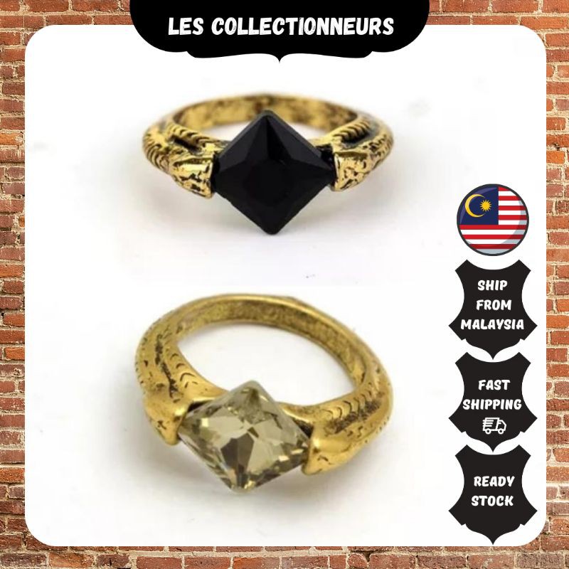 Harry Potter Voldemort Horcrux Marvolo Gaunts Resurrection Stone Ring Horcruxes Black Stone Gold Shopee Malaysia
