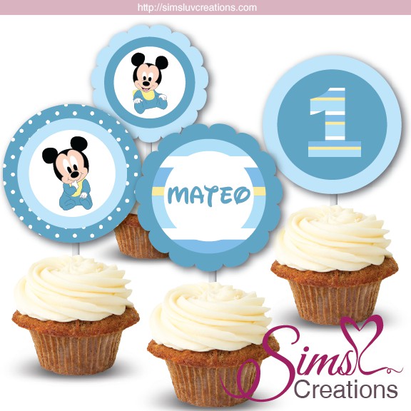 Disney Baby Mickey Cupcake Toppers (24's/set) Shopee Malaysia
