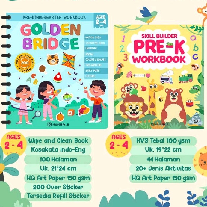 Golden Bridge Workbook Skill Builder Pre K Workbook Shopee Malaysia
