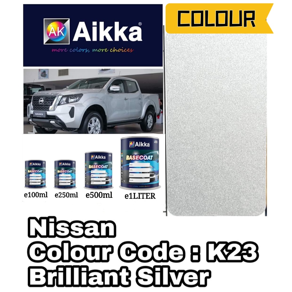 NIJIPLAY AIKKA NISSAN K23 BRILLIANT SILVER 2K CAR PAINT | Shopee Malaysia