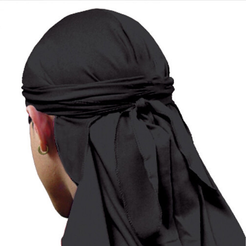 Premium Silky Satin Durag Unisex Skull Cap Hat Doo Rag Biker - Foto 10