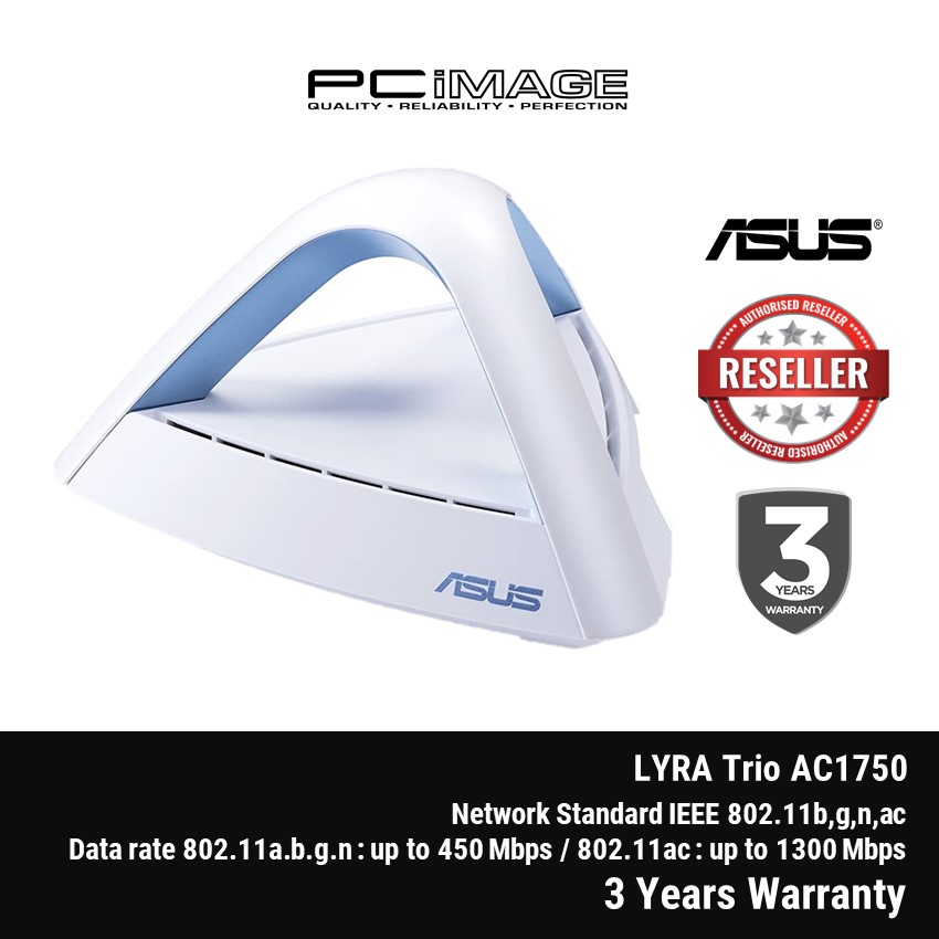 Asus Lyra Trio Ac1750 Dual Band Mesh Wifi System Single Pack Shopee Malaysia