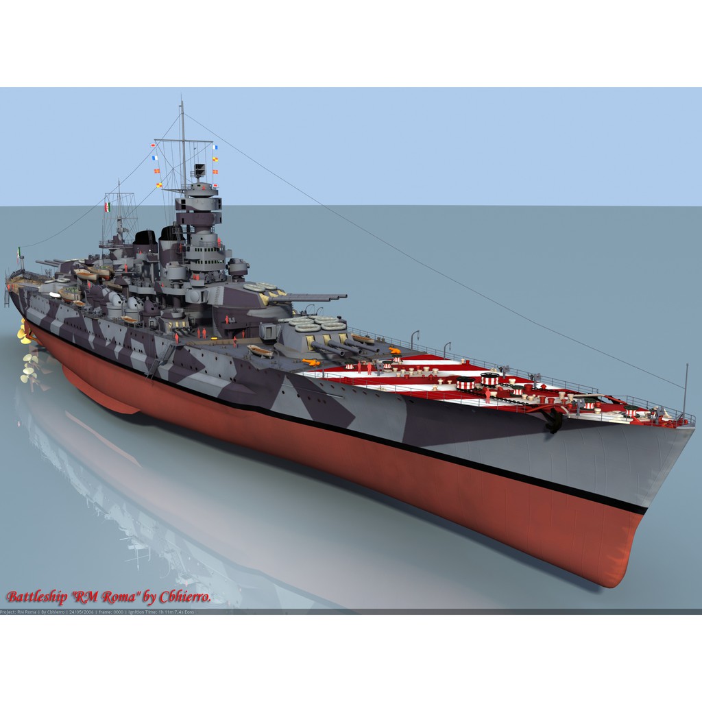 DIY Papercraft Battleship RN Roma Battleship Battleship Pattern Paper ...