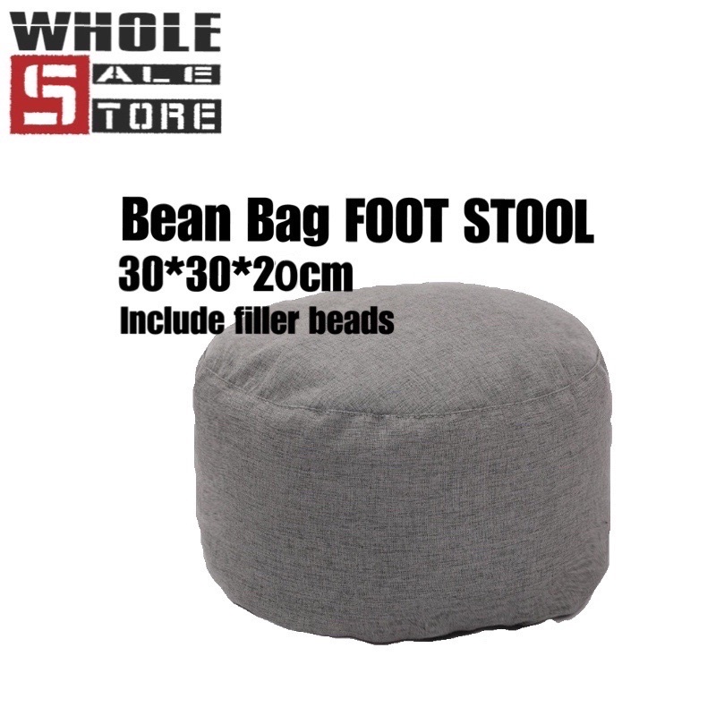 Bean bag FOOT STOOL complete set with beads Shopee Malaysia