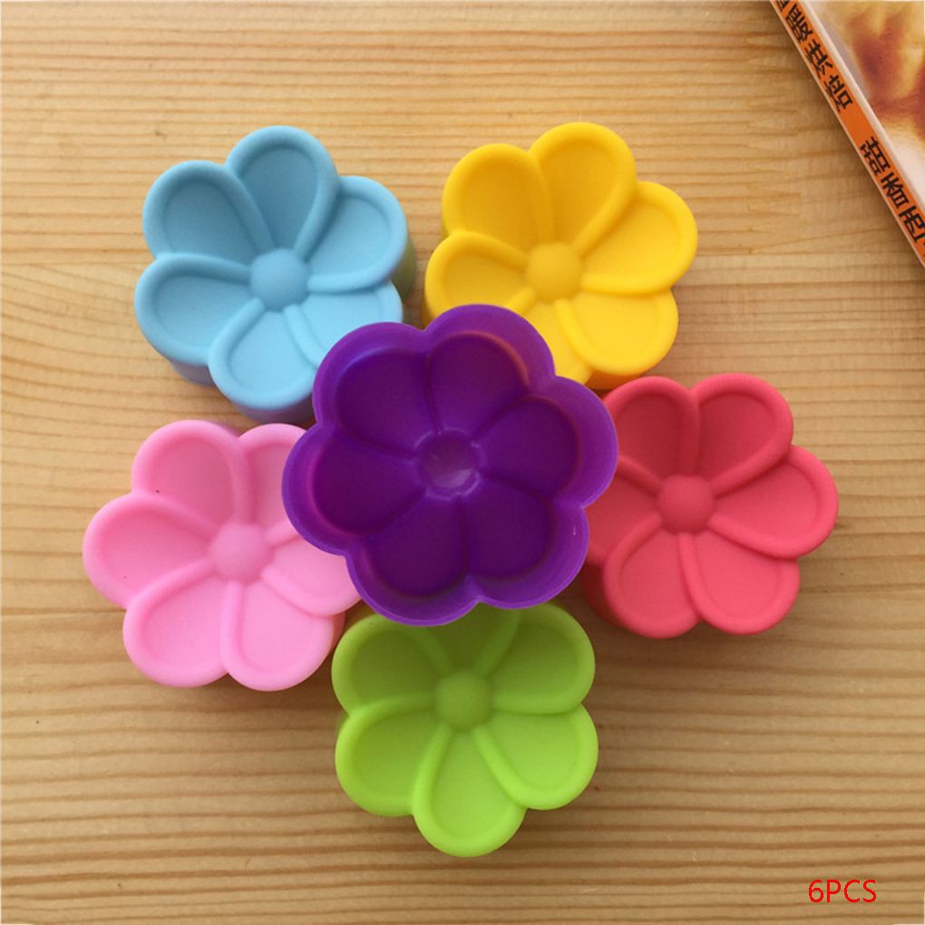 6pcs 5cm /3cm Flower Petal Silicone Mold Form To Bake Fondant Mold ...