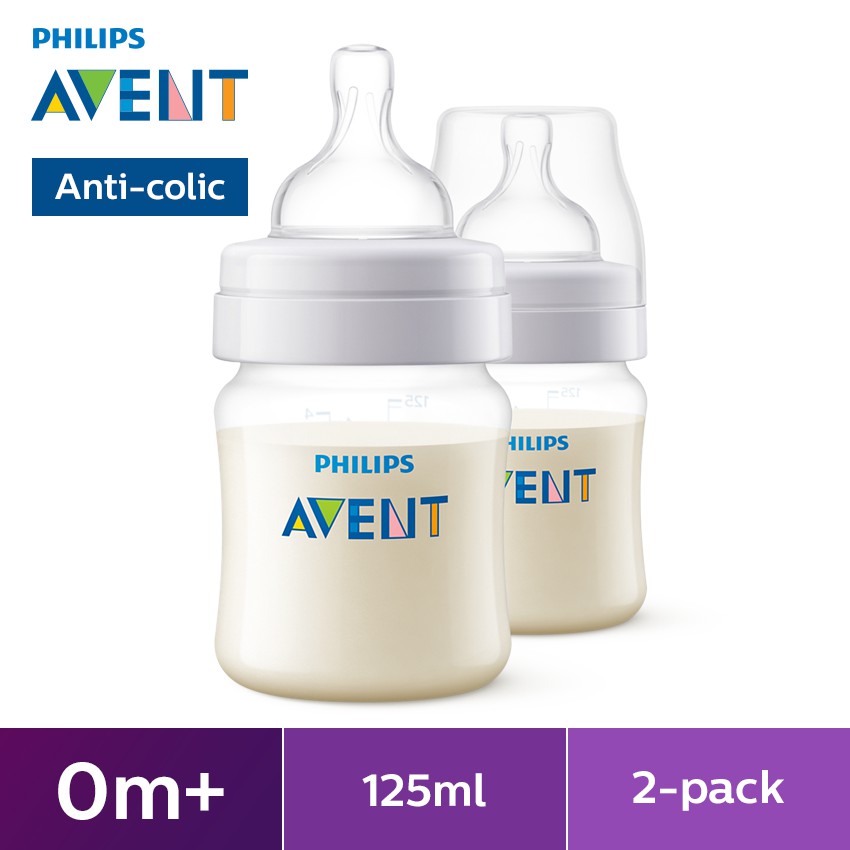 Philips Avent Anti-Colic Baby Bottle 0m+ (4oz/125ml x 2 bottles) SCF810/27 | Shopee Malaysia