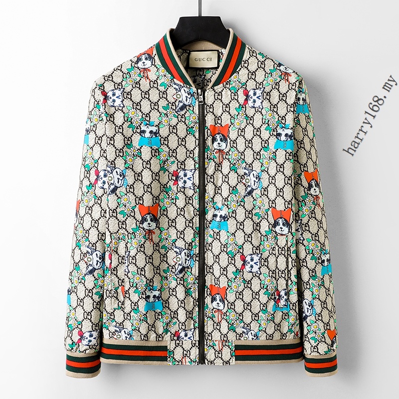 New_GUCCI Men's Casual Bomber Jacket Coat S-XXXL M1665 | Shopee Malaysia