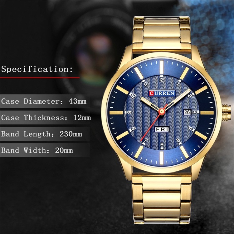 100 Original Curren 8316 men s watch fashion brand stainless steel men s watch Mens Watch Watch for Men Jam tangan lel Shopee Malaysia