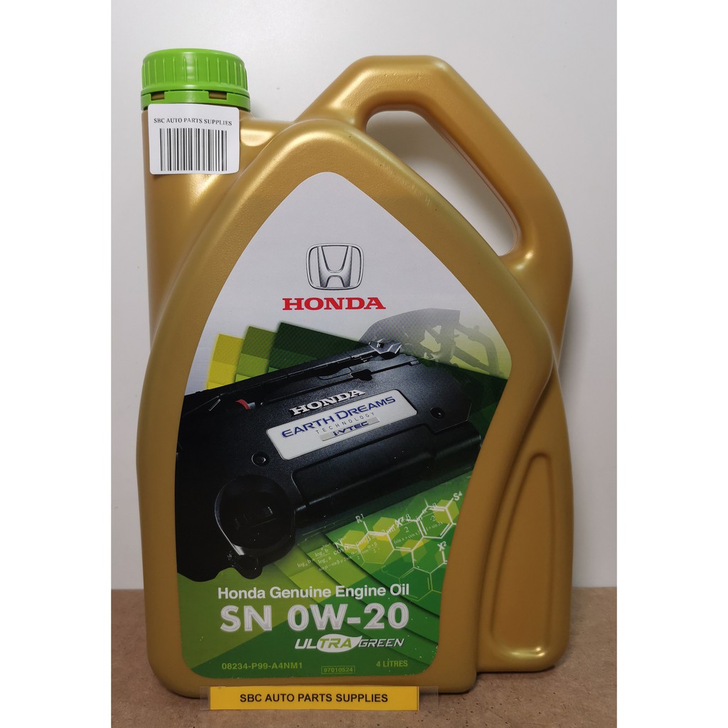 SBC AUTO - HONDA SN 0W20 FULLY SYNTHETIC ULTRA GREEN ENGINE OIL 100% ...