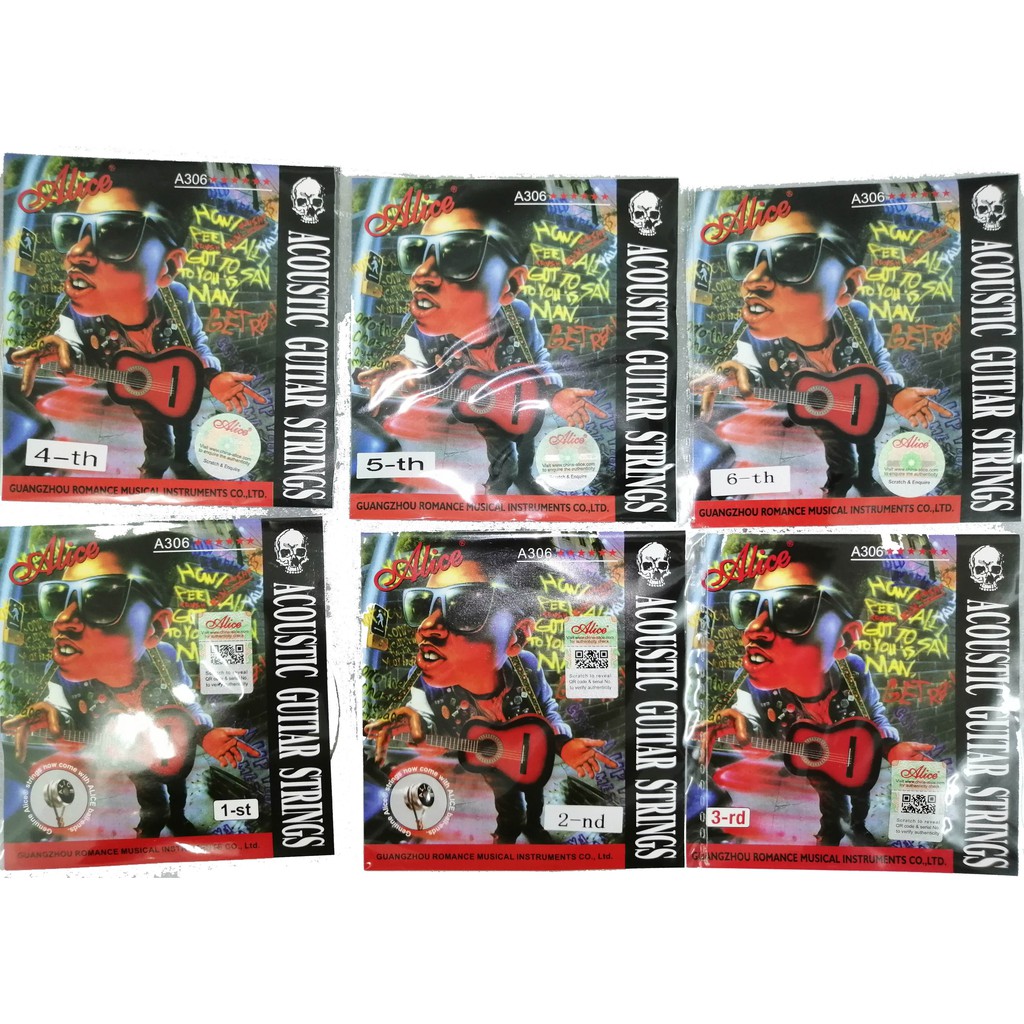 Alice Acoustic Guitar Loose Strings 1st-6th | Shopee Malaysia
