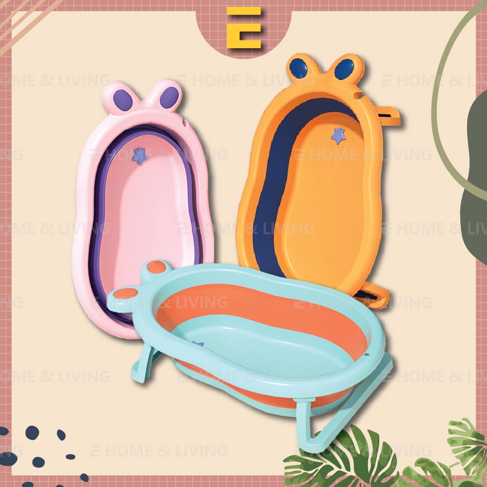 [EC] Foldable Baby Bathing Tubs Portable Baby Shower Bathtub Toddler Baby Bath Tubs with