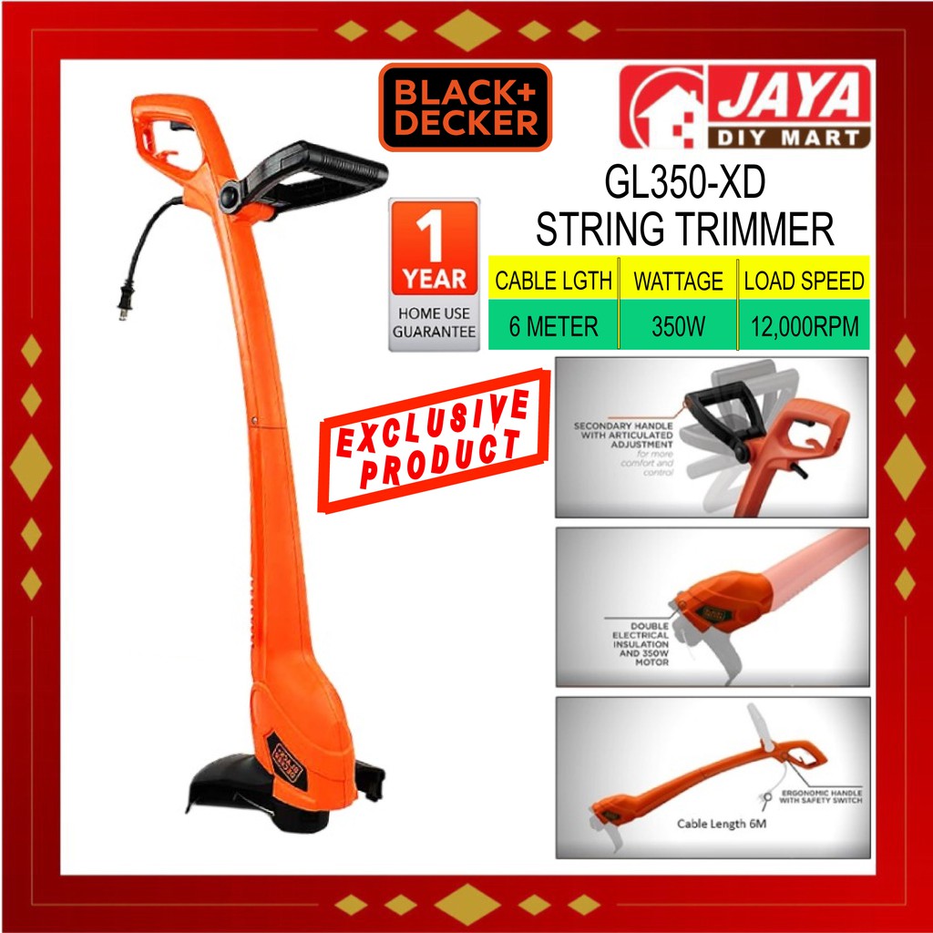 READY STOCK BLACK DECKER GL350 XD 350W 12 000RPM 6.5AMP STRING