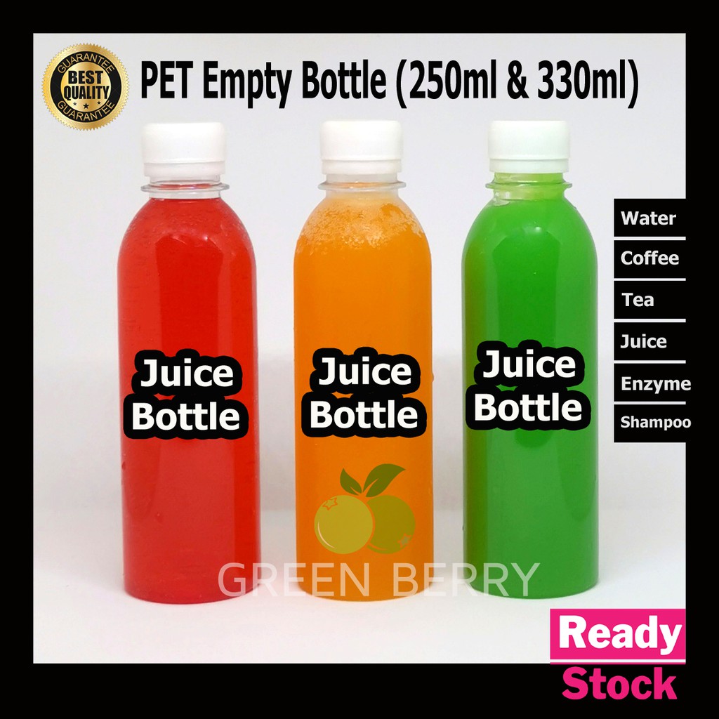 250ml 330ml PET Clear Plastic Empty Bottle / Juice Bottle 330ml / Botol ...