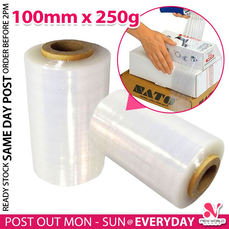 𝗘𝗖𝗢𝗡𝗢𝗠𝗬 𝗣𝗔𝗖𝗞 》100mm 250g Transparent Clear Baby Roll Stretch Film ...